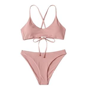 Traje de Baño Clásico de Dos Piezas para Mujer, Bikini de Cintura Alta, Ajuste Cómodo, Proveedor Mayorista OEM para Playa - Product Image 6