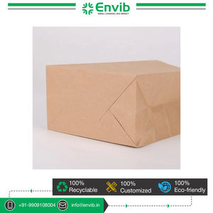 Conception personnalisée de haute qualité sacs d'emballage en papier kraft jetables recyclables et anti-graisse de luxe 50-130 GSM épaisseur en vrac - Product Image 4