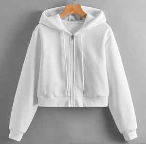 Sudadera con cordón y cremallera de alta calidad para niñas, manga larga, con capucha de gran tamaño, estilo informal, logotipo bordado en la parte delantera, buen precio - Product Image 6