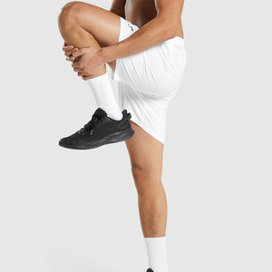 Wholesale Factory Made <b>Men</b> <b>White</b> Plain High Street Gym <b>Shorts</b> <b>Men</b> Stretchable Gym Compression <b>Shorts</b> for Sale - Product Image 2