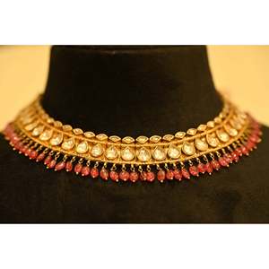 Princess Sudhira 18K Fine Gold Water Drop Shape Imitation Polkis <b>Rubies</b> Wedding Classic Cultural Collectible Elegant Traditional - Product Image 2