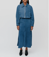 2025 hiver saison nouveau Style mode Look femmes conception personnalisée 100% véritable chèvre daim cuir veste femmes tenue décontracté