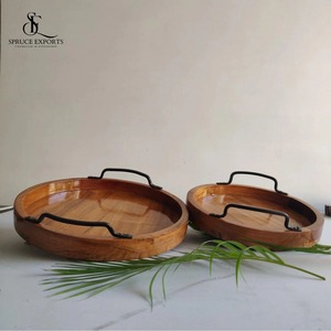 ถาดไม้ธรรมชาติสำหรับโรงแรมร้านกาแฟและของใช้ในครัวเรือนสำหรับเดือนรอมฎอนและงานแต่งงาน - Product Image 4