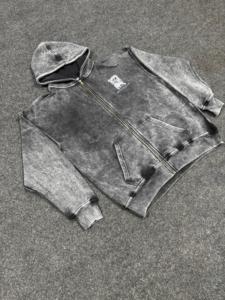 Sweat à capuche zippé en molleton de coton Gym Wear/Sweat à capuche zippé Fitness slimfit personnalisé - Product Image 3