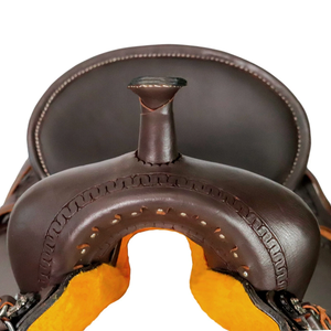 Selle Western en cuir véritable de qualité supérieure pour les courses de barils et l'équitation - Product Image 4