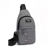 Sac de poitrine en tissu Oxford pour hommes, style coréen, pour sports de plein air, tendance, sac bandoulière, fermeture éclair, imperméable, sac à dos de randonnée