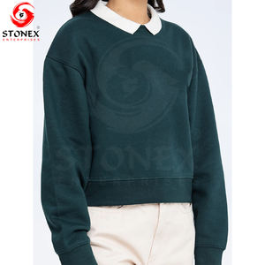 Femmes décontracté hiver à manches longues pull sweat cou lettres motif polaire lavé Technique disponible pour Spot en gros - Product Image 4