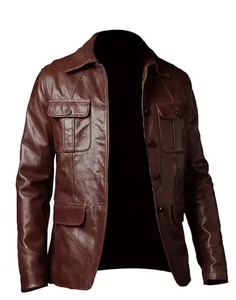 2025 Leather <b>Jacket</b> for Men Motorcycle Fashion Trend <b>Slim</b> <b>Fit</b> Custom Leather <b>Jacket</b> Oversize Stand Neck Men's Leather <b>Jacket</b> - Product Image 6