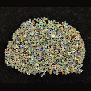 Haute qualité 70 Cts Lot de cabochon d'opale éthiopienne naturelle 3mm pierre précieuse de feu blanche pierres précieuses d'opale éthiopienne pierres véritables - Product Image 6