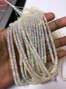 3มิลลิเมตร4มิลลิเมตร5มิลลิเมตรธรรมชาติเอธิโอเปียโอปอลเหลี่ยมเพชรพลอย Rondelle ลูกปัด Strand สำหรับเครื่องประดับทำจากผู้ผลิตราคาขายส่ง - Product Image 2