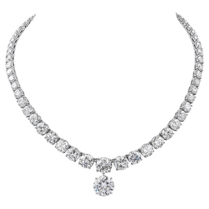 Top Quality Fancy Jewelry Pear Lab Grown <b>Diamond</b> <b>Necklace</b> 925 Sterling <b>Silver</b> Wedding <b>Diamond</b> <b>Necklace</b> for Women - Product Image 4