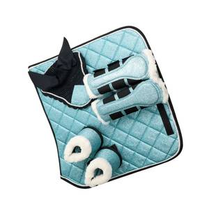 TARIQ MFG CO Ensemble de coussins de selle pour chevaux avec bottes de protection des jambes et bonnet d'oreille - Product Image 6