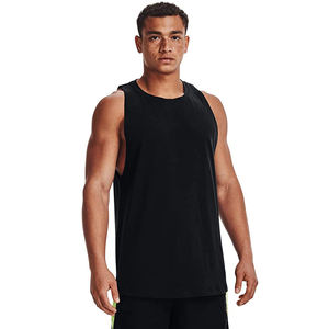 Camiseta Deportiva Personalizada para Gimnasio, Cómoda, de Algodón, Poliéster y Elastano, con Dobladillo Curvo, Espalda Deportiva, sin Mangas, para Músculos - Product Image 1