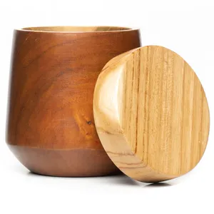 โหลไม้ธรรมชาติพร้อมฝาปิดภาชนะใส่น้ำผึ้งทำมือ - Product Image 6