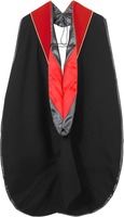 Robe de graduation doctorale de luxe unisexe et capuchon de doctorat à 8 pans, ensemble pour la tenue académique