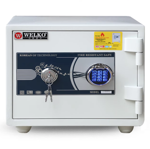 Gabinetes resistentes al fuego Precio de fábrica de alta calidad-Cajas fuertes de huellas dactilares WELKO LX400 FE Blanco - Product Image 1