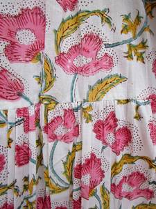 2025 Collection vente en gros cravate teinture caftan col en v longue rayonne robe demi manches coupe ample fente latérale bouton de printemps naturel - Product Image 4