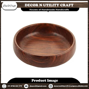 Bol de service en bois de Sheesham vintage fait main, écologique, design personnalisé, décoration multifonctionnelle pour la cuisine et la table, cadeau - Product Image 6