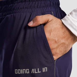 Pantalon Cargo Homme Bleu Marine Réfléchissant Coupe Slim Décontracté avec Logo Personnalisé et Fermetures Éclair Décoratives Léger Tailles XL à 6XL Coloré - Product Image 5