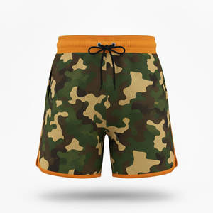 Shorts de sport pour homme en mesh sublimé, tissu respirant et doux pour la gym, la course et l'athlétisme de compétition - Product Image 1