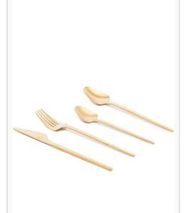 ชุด3-Pcs มีดหั่นชีสและชุดส้อมมีดหั่นชีสทำจากไม้ไผ่ทรงกลมทำจากเรซิ่นชุบทอง - Product Image 5