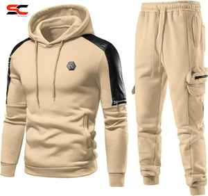 Survêtement homme 2 pièces sweat à capuche athlétique Jogging survêtements pour hommes décontracté sport à manches longues pull costume ensemble offre de réduction - Product Image 6