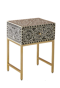 Table basse faite à la main de style floral contemporain en incrustation d'os meubles de maison de style haut de gamme pour le salon - Product Image 5