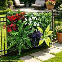 Système de mur végétal vertical 40*60cm, mur de feuilles, plantes artificielles en plastique - Décoration intérieure moderne persistante pour Halloween et la Fête des Pères