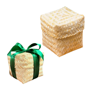 Natural Fiber BAMBOO BASKETS Rustic Style for Gift Packaging Wedding <b>Keepsake</b> <b>Box</b> for Personalized Gifts - Product Image 1