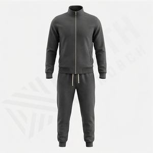 Conjuntos de Sudadera con Capucha y Pantalones Deportivos Extra Grandes Personalizados para Hombre, Estilo Urbano, Costuras en Contraste, Algodón, Chándal Deportivo para Gimnasio - Product Image 1