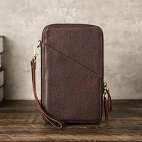 Pochette de voyage en cuir personnalisée sac de rangement tablette électronique câble accessoires organisateur produits numériques câble chargeur cas