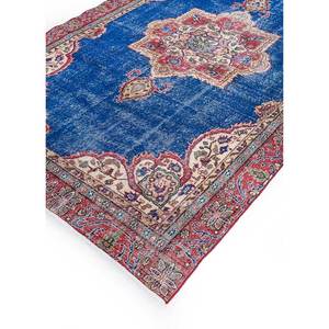 Alfombra de Lana Azul Vintage Hecha a Mano Pae-2249, Rectangular, con Medallón, de Altura Media, Abstracta, para Sala de Estar, Pasillo, para Adolescentes - Product Image 2