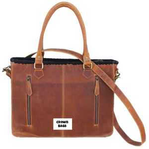 Handmade Vintage Bohemian Genuine Cowhide Leather Card Holder Single <b>Zip</b> Adjustable Strap Antique Design Canvas Lining Tassel - Product Image 2