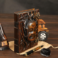 Diario de Cuero Hocus Pocus Chucky, Cuaderno Vintage Marrón sin Líneas, Inspirado en Evil Dead, Diario Gótico, Regalo de Terror para Halloween