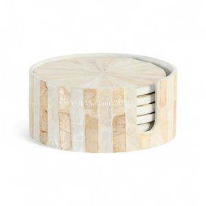 Juego de Posavasos de Nácar de Primera Calidad Diseñado para Servir Bebidas y Decorar Mesas en Espacios Habitables - Product Image 3