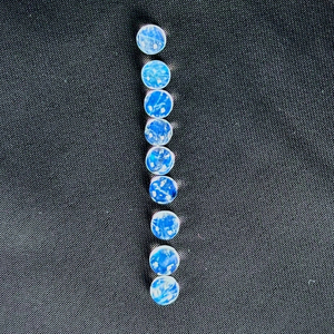 100% Natural Premium cabujón redondo suelto 3mm 4mm Arco Iris piedra lunar piedra preciosa azul para joyería hecha a mano - Product Image 3