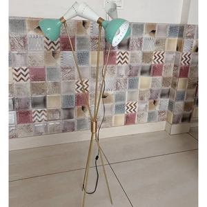 โคมไฟตั้งพื้นทำจากทองเหลืองปรับได้กลางศตวรรษพร้อมแขน3ข้างทันสมัยไฟส่องสว่างในบ้านแนวอุตสาหกรรมวินเทจ - Product Image 1