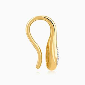 Boucles d'oreilles élégantes en or plaqué Lumora avec diamants de laboratoire, parfaites pour les femmes avant-gardistes - Product Image 2