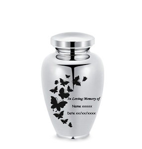 Urne papillon pour cendres humaines Urnes de crémation pour cendres pour hommes femmes Grandes urnes funéraires décoratives en argent Taille personnalisée - Product Image 1
