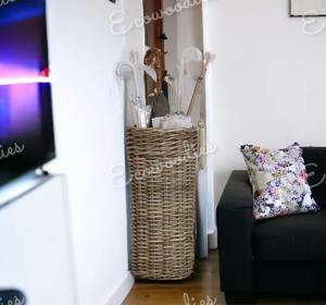 Rustic <b>Wicker</b> <b>Umbrella</b> <b>Stand</b> Rattan <b>Umbrella</b> Holder Cane <b>Stand</b> Stick <b>Stand</b> Hallway Basket Tall Basket Entryway Home Organizer - Product Image 1