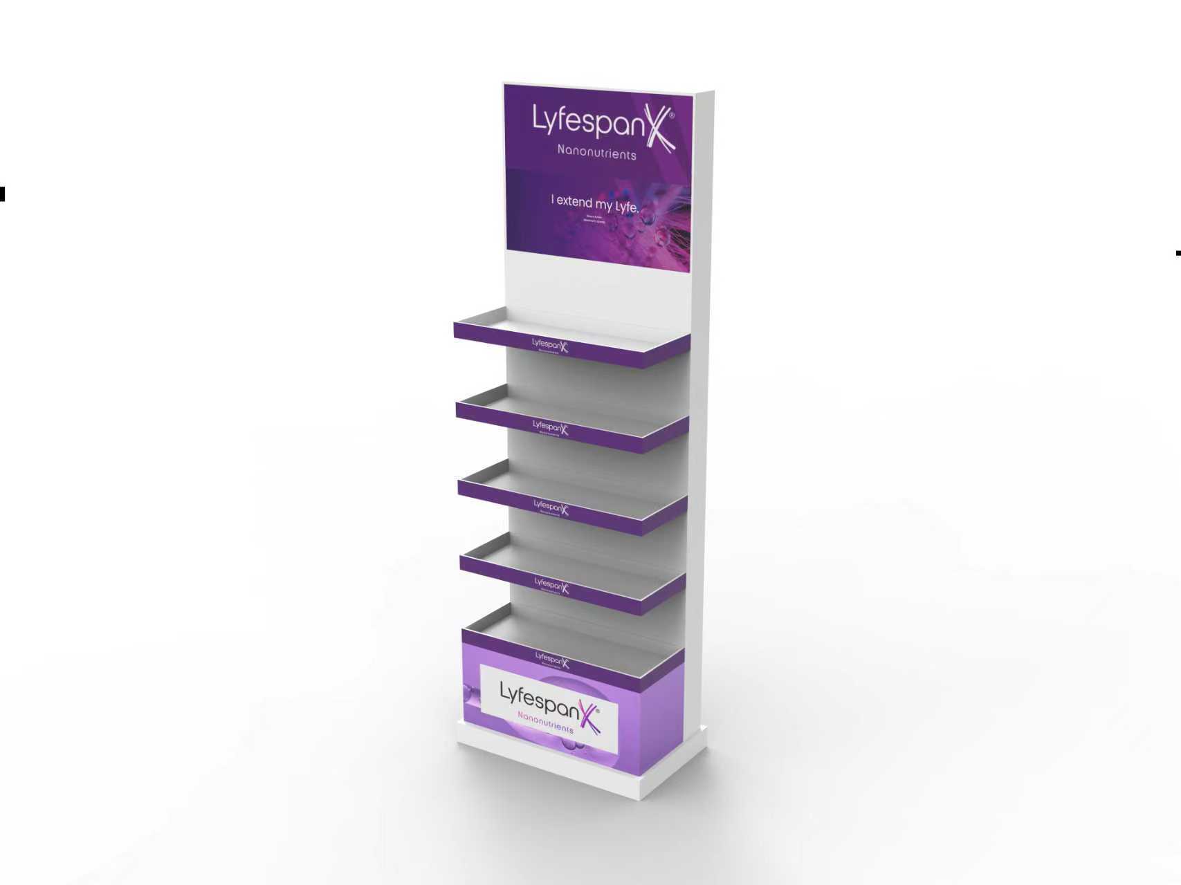 Apache Custom Multi Material Cosmetics Display Rack for Luxury Beauty Boutiques, Skincare Clinics and Department Store Counters — view 2