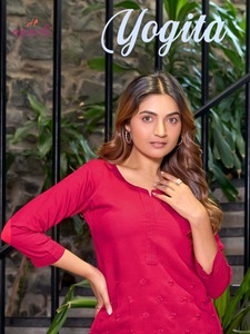 Túnica de trabajo con bordado rosa del Vaticano para mujer, ropa diaria, exportador indio y paquistaní, Colección 2025 - Product Image 5