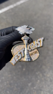 Pendentif Hip Hop Unisexe Personnalisé Lettre VVS Moissanite Diamant Scintillant en Argent Sterling 925 Plaqué Rhodium - Product Image 3