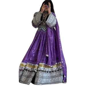 Robes afghanes Kuchi modernes à lacets dans le dos pour femmes, 100% tissu de haute qualité, pour mariage et soirée, longueur genou - Product Image 1