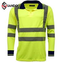 Polo DE SEGURIDAD reflectante de alta visibilidad para hombre, Polo de manga larga de seguridad para hombre, ropa Unisex de seguridad