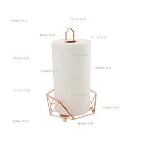 Porte-papier de soie en métal de qualité exclusive nouveau design porte-mouchoir en rouleau de couleur or pour la cuisine et la salle de bain - Product Image 6