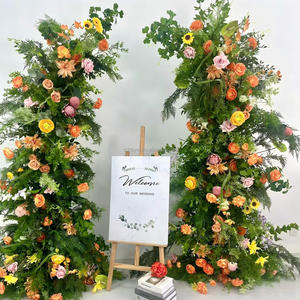 QDROYAL Nouvelle Série Verte Chemin de table en fleurs artificielles en soie pour mariage, arrangement de fond, centre de table, décoration, faible MOQ - Product Image 6
