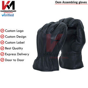Gants en cuir de daim noir pleine fleur pour hommes de qualité supérieure - Product Image 2