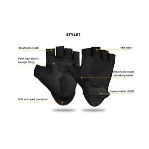 Guantes duraderos de neopreno para levantamiento de pesas con soporte para muñeca, peso ligero personalizado para culturismo y entrenamiento de gimnasia - Product Image 5