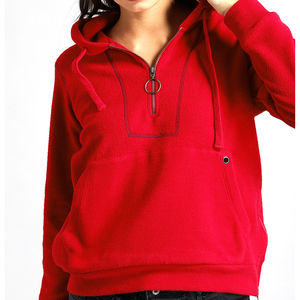 Sudadera con capucha para mujer, novedad de invierno liso, precio barato al por mayor, con logotipo personalizado, forro polar de algodón 100% de gran tamaño, respetuosa con el medio ambiente, todas las tallas - Product Image 1